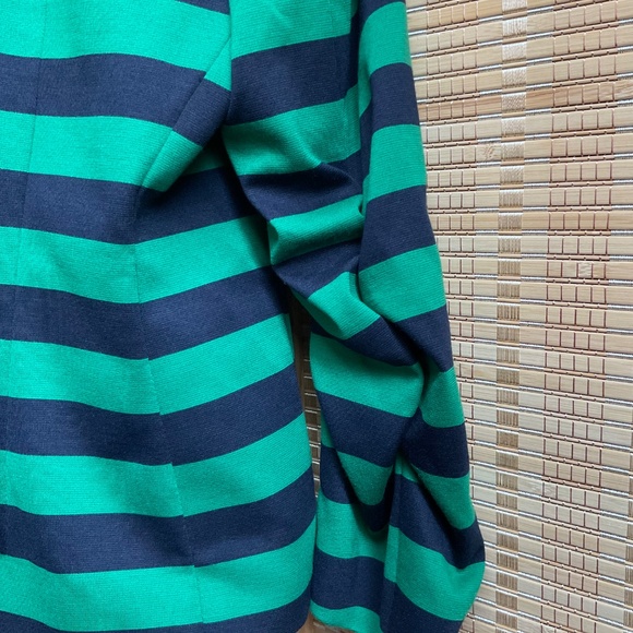 Outback Red by The Limited Blazer Jacket Navy and Green stripe 3/4 sleeve NWT - Picture 5 of 12